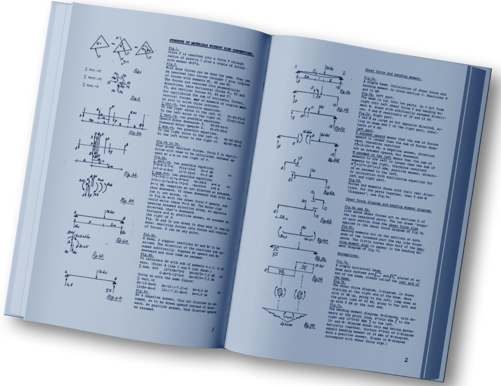 Shear force and bending moment without sign conventions